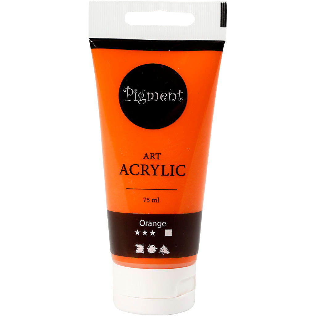 Pigment Art Acrylic Paint Orange, 75ml