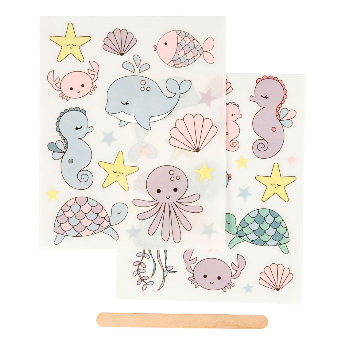 Creativ Company Rub-On Stickers Ocean, 2 sheets