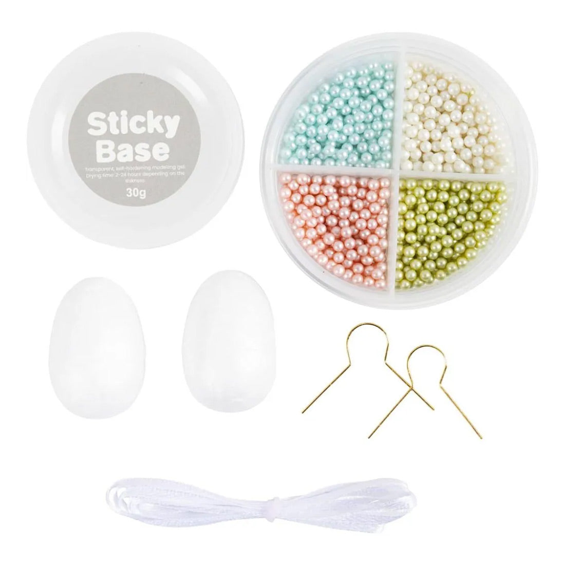 Creativ Company Mini Hobbyset Modeling Egg avec des perles, 2e.