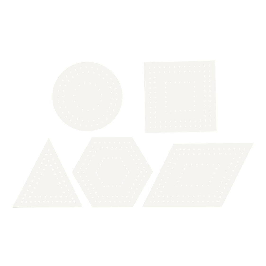 Creativ Company Cross Stitchs Cardboard White Geometric, 20st.