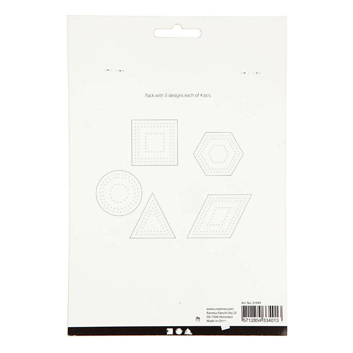 Creativ Company Cross Stitchs Cardboard White Geometric, 20st.