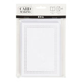 Tarjetas de la compañía de creativ a bordado blanco, conjunto de 6