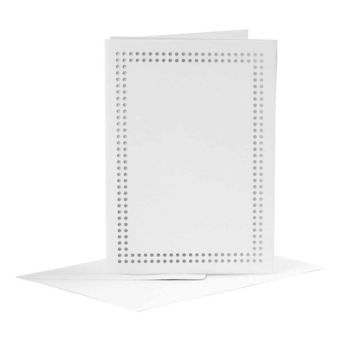 Tarjetas de la compañía de creativ a bordado blanco, conjunto de 6