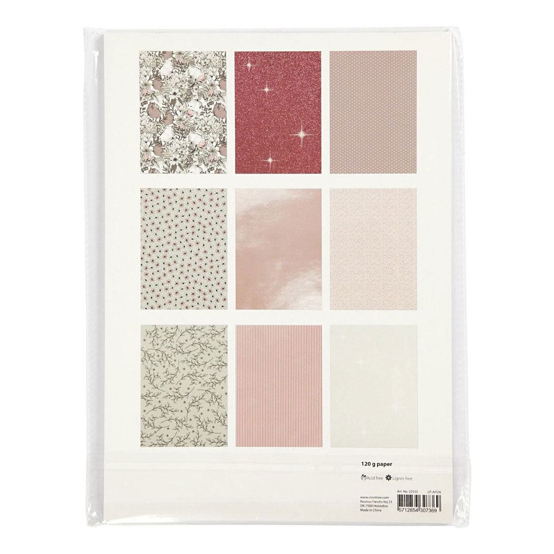 Creativ Company Design Paper Block 6 Designs, 24 sheets