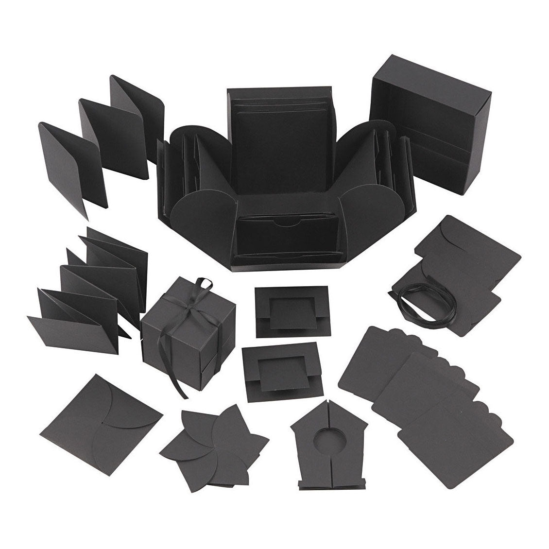 Creativ Company Explosion Box Geschenkbox Schwarzer Set