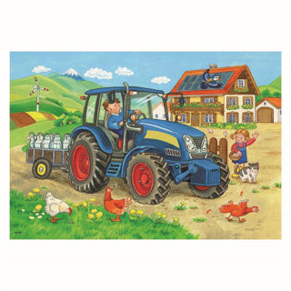 Ravensburger - On the construction site and farm Puzzle 2x12 pieces