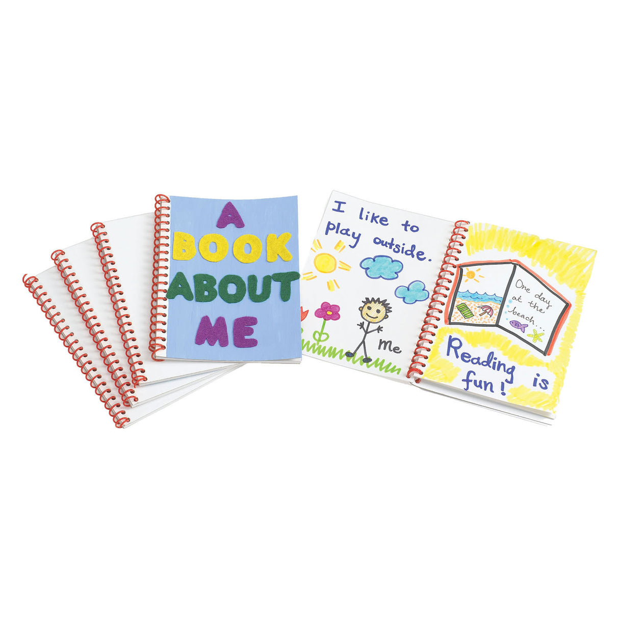 Colorations - Notebook Blanco avec couverture blanche, ensemble de 24