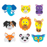 Colorations - Les visages d'animaux en mousse font un ensemble d'artisanat, 36dlg.