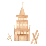 Colorations - Sticks d'artisanat en bois Diverse classe de classe, 1200e.