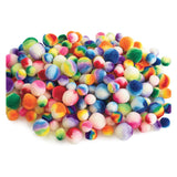 Coloraciones: pompones a rayas Regenboog, 180º.