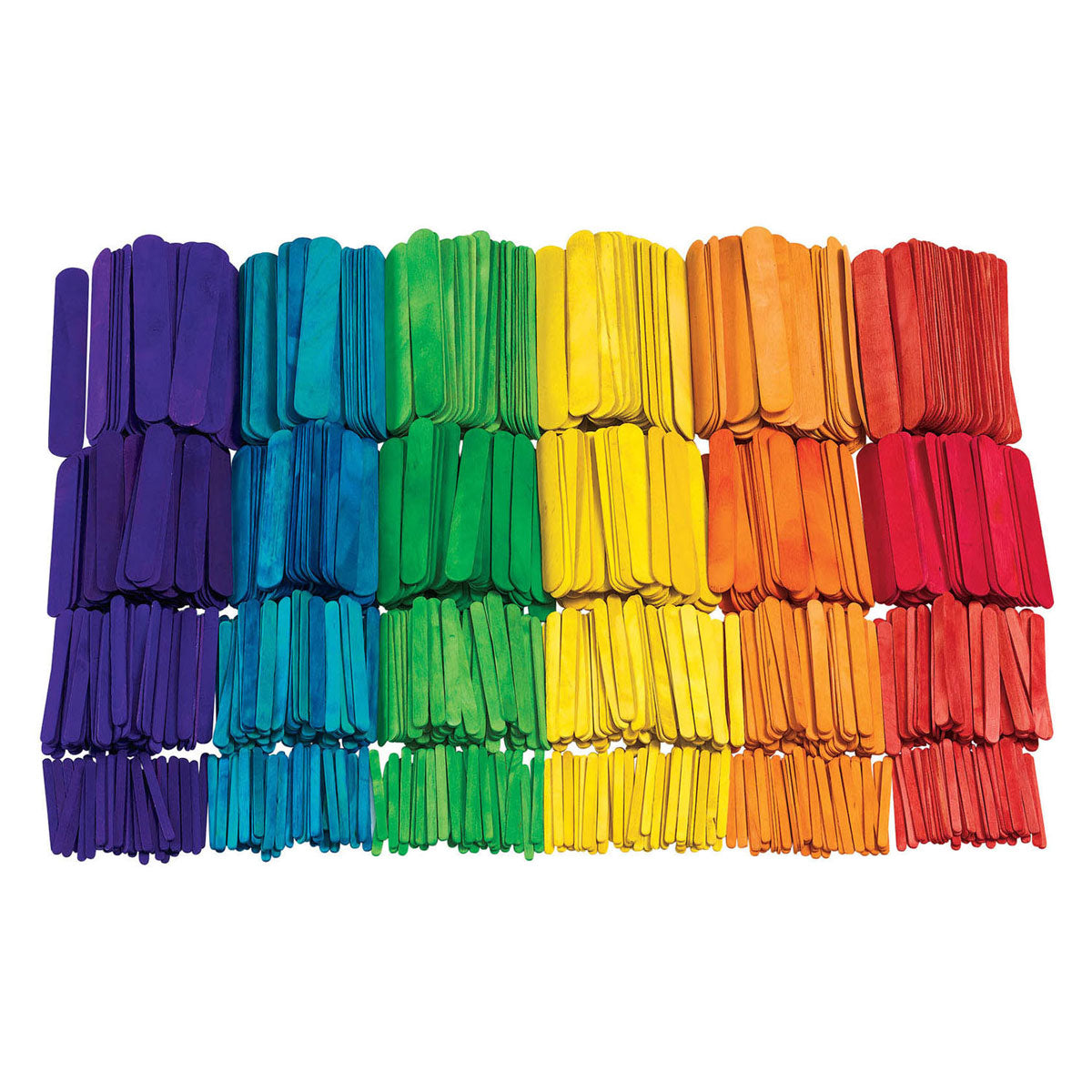 Colorations - Colored Wood Craft Sticks Classroom Package, 1200st.