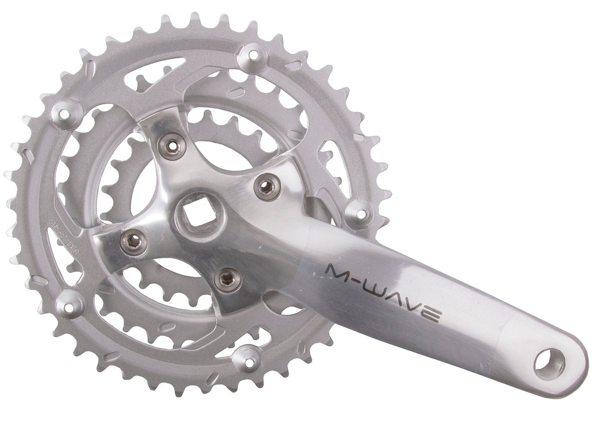 M-Wave Crankset 22 32 42T 170mm 7-8 Speed ​​Silver