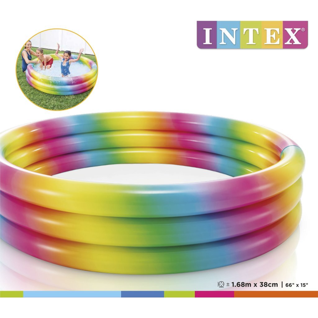 Intex aufblasbare Schwimmbad Regenbogen Ombre