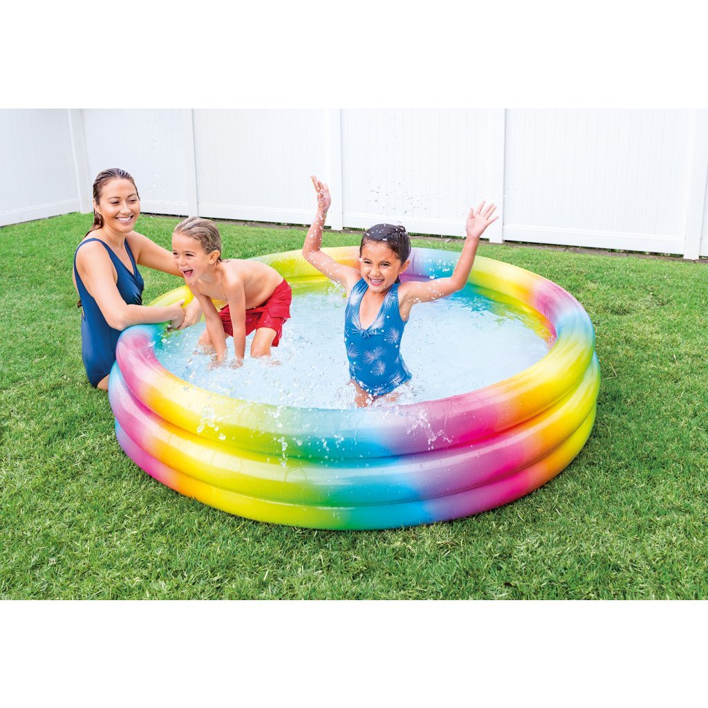 Intex aufblasbare Schwimmbad Regenbogen Ombre