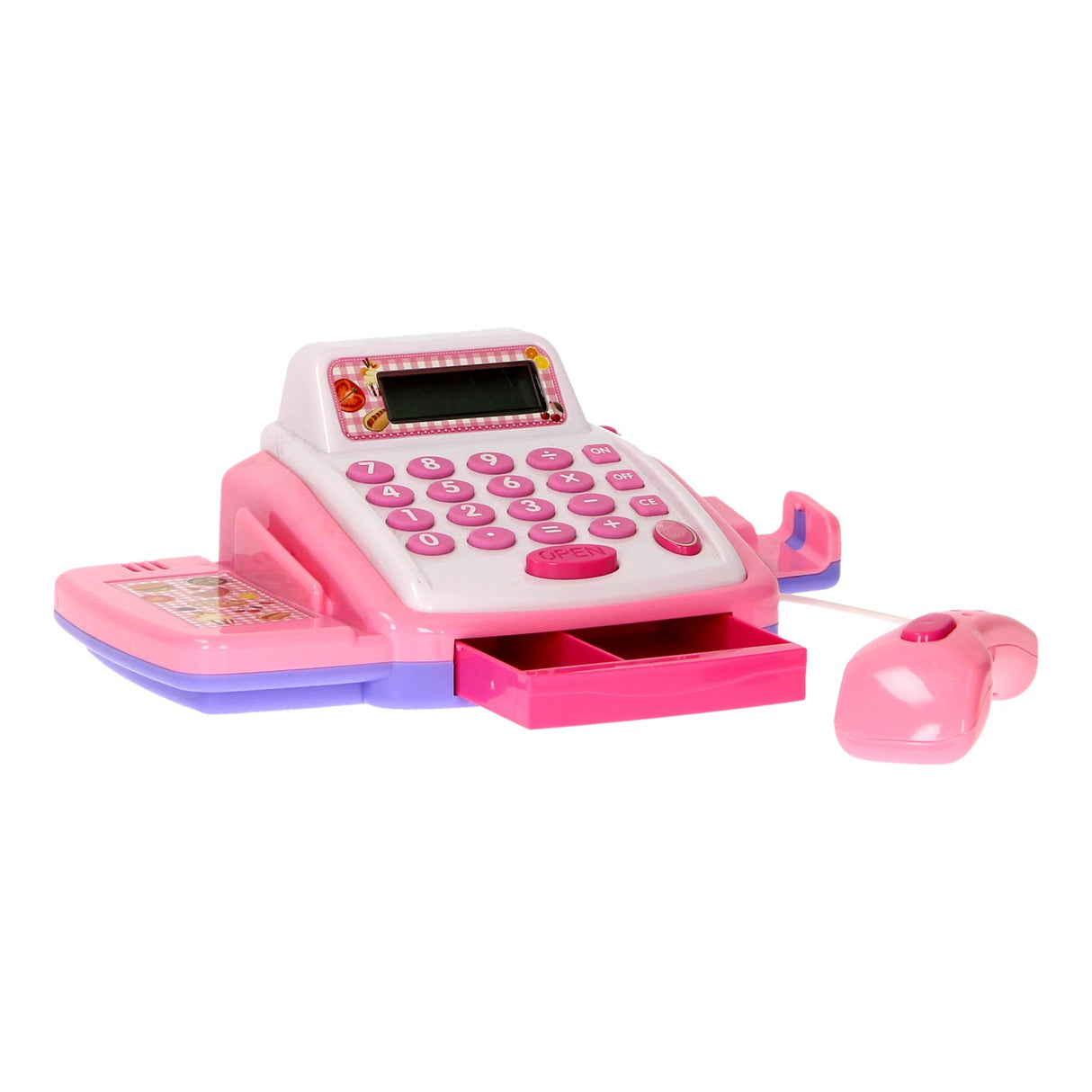 Roze speelgoed kassa