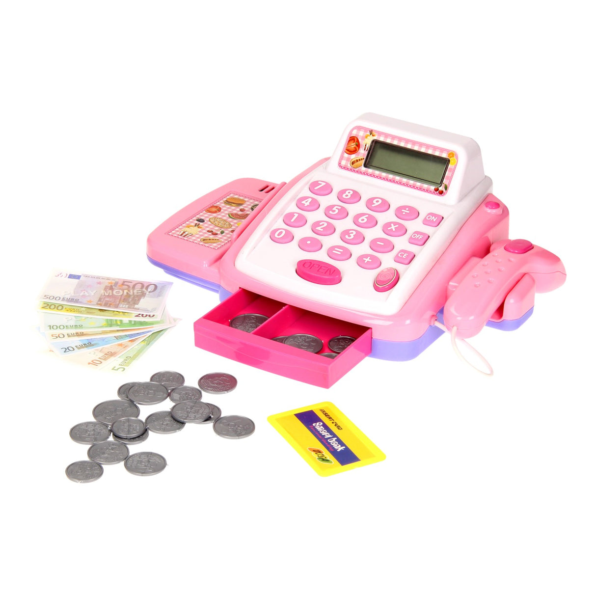 Roze speelgoed kassa