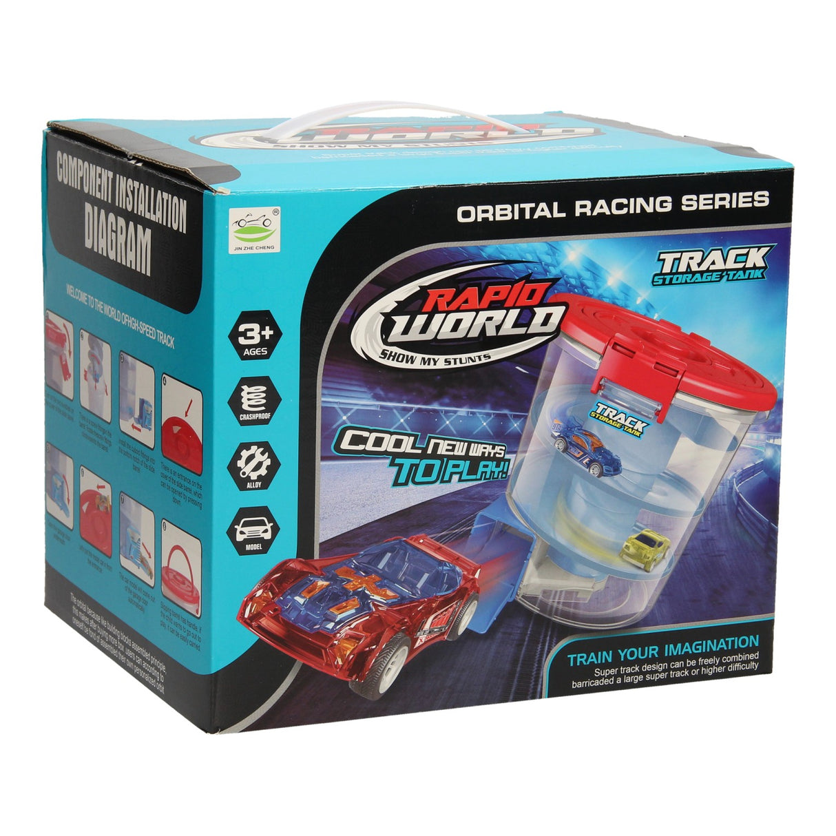 Race track and storage box cars 2in1