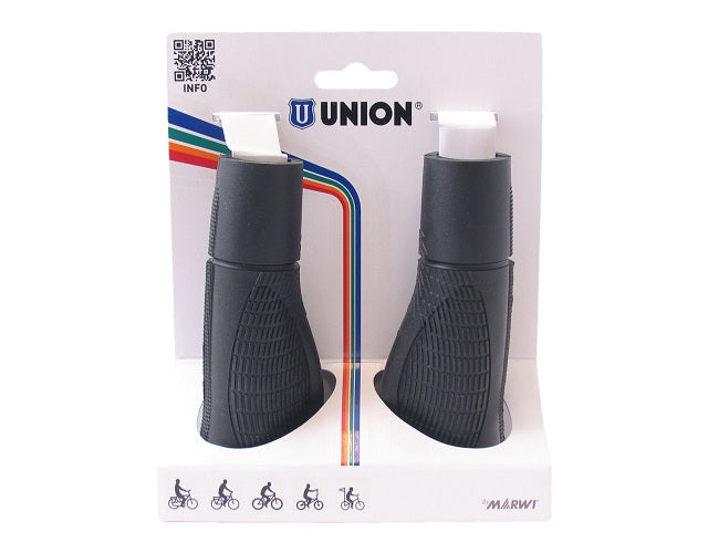 MARWI GP-03 Set de mango de bicicleta, 138 138 mm, negro