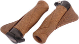 Manico in bicicletta con manico ergonomico 130 mm, durata e alluminio, marrone nero, spessore di 34 mm, 235 g