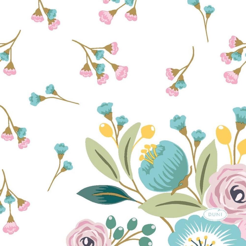 Duni serviettes fleuris
