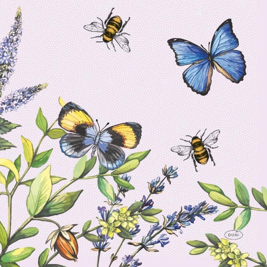 Duni servilletas mariposas de cerezo 33x33cm 3-capas FSC pak A 20 servilletas