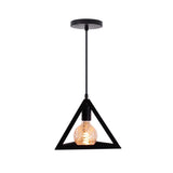 Homestyle Pro MK007-B Industrial Pyramid Hanging Lamp 25x22 cm Černý kov