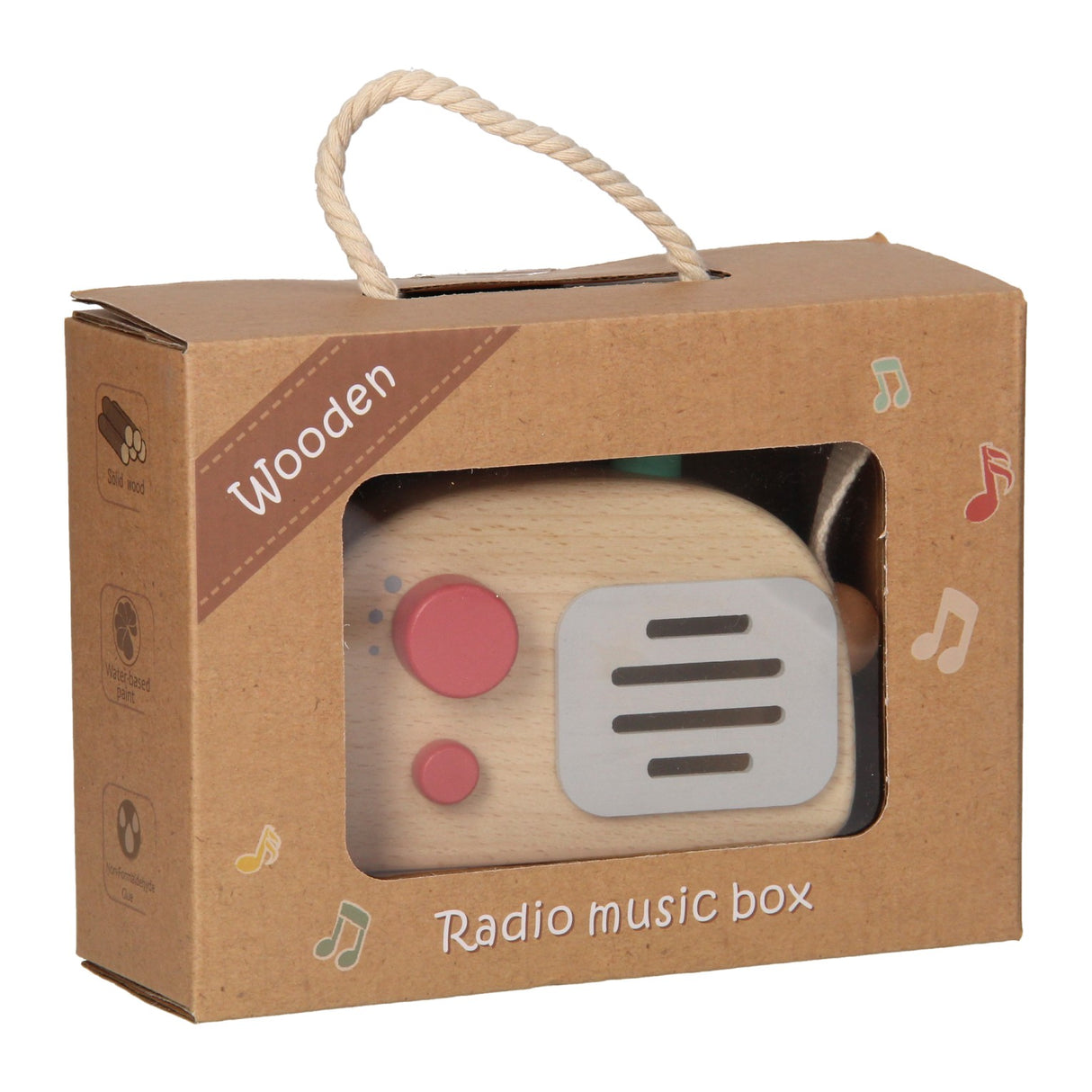 Radio in legno - bianco