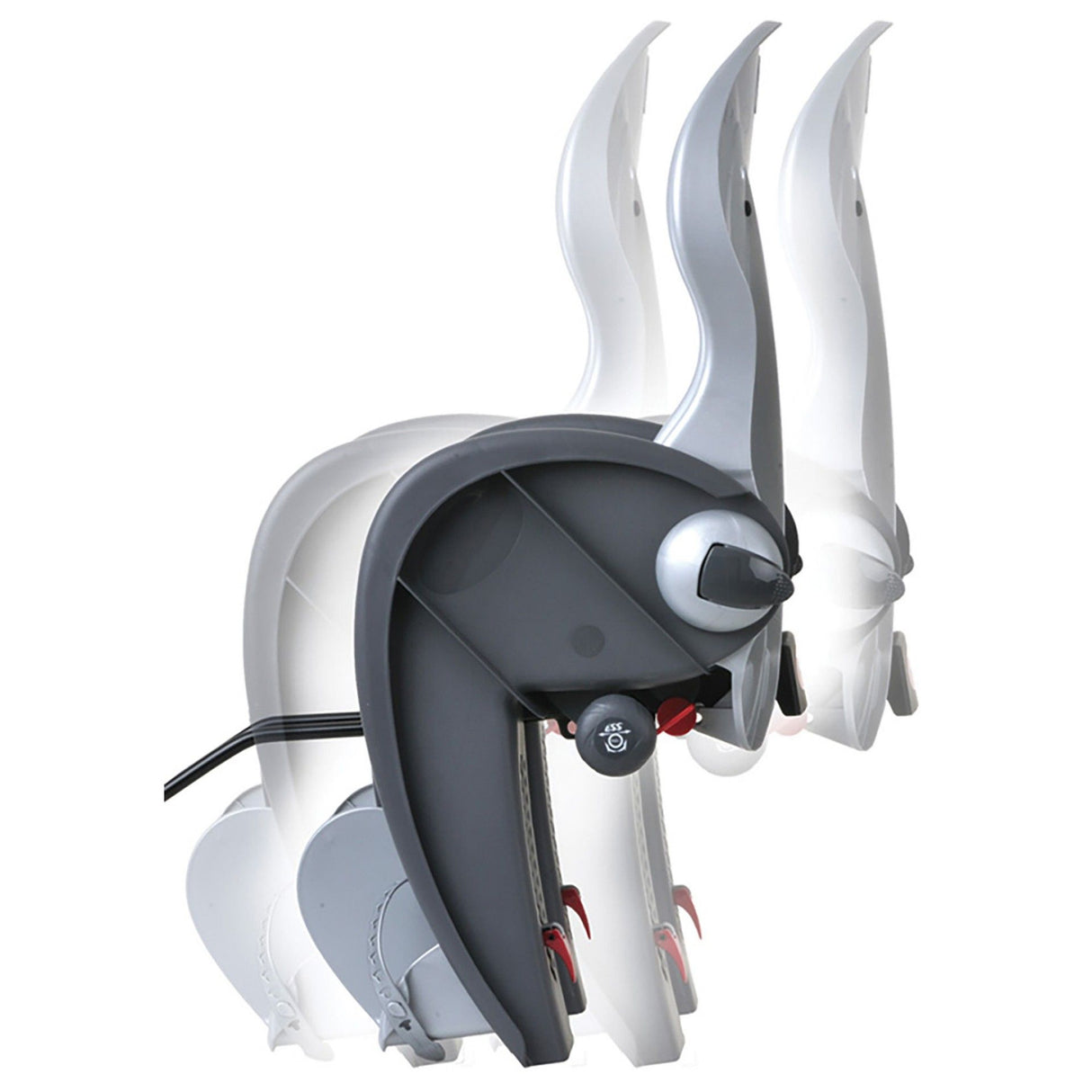 Asiento infantil de PoliSport detrás de Wallaby-Evo Deluxe Dark Grey Silver con ensamblaje de marco (FF)