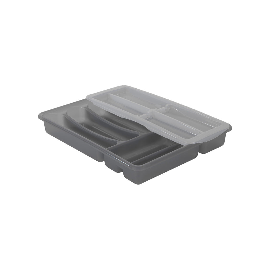 Rotho Basic Cutlery Box 6 Compartments Zmienny antracyt