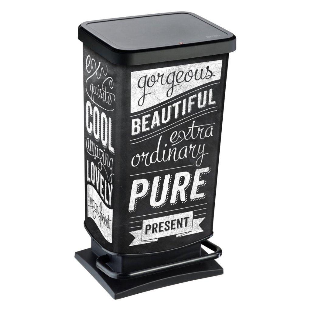 Rotho Paso Pedal Bin Hipster 40L Sort