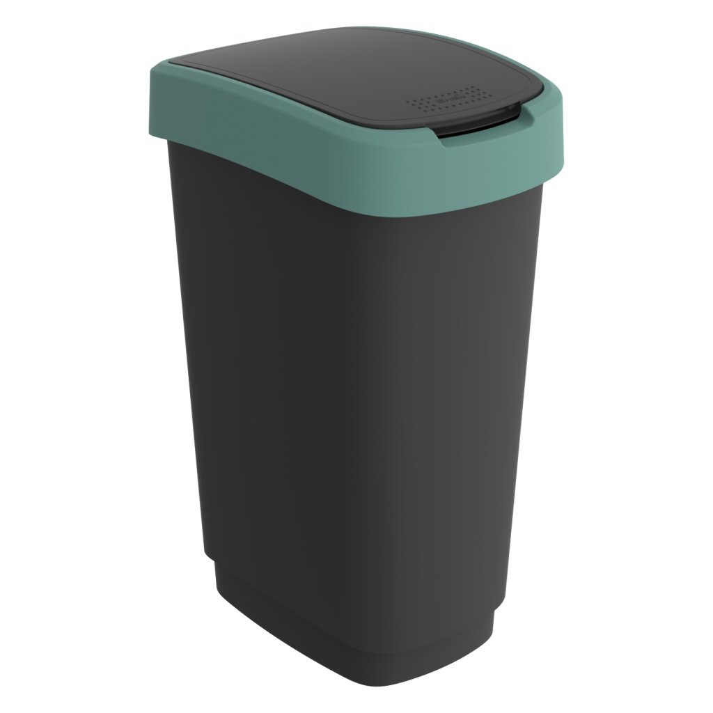 Rotho Twist Waste Bin 50L Misthracite vert