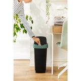 Rotho Twist Waste Bin 50L Misthracite vert