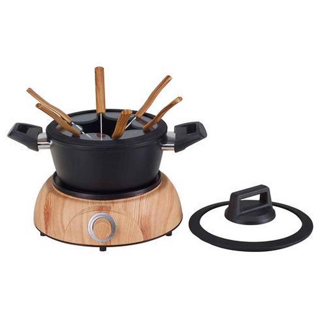 Basic Nouvel Wood Wood Focder a 6 persone imposta il legno nero