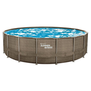 Summer Waves Swimming pool Elite Frame 549 x 132 cm Dark Triple Basketweave + Filter Pomp