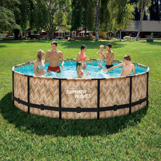 Summer Waves Swimming pool Elite Frame 427 x 107 cm Light Oak