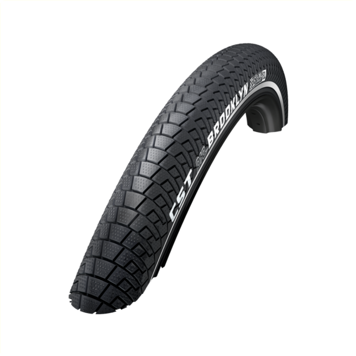 CST Brooklyn Pro (2mm Anti-Lek) svart med refleksjon 28x2.00, ETRO 50-622