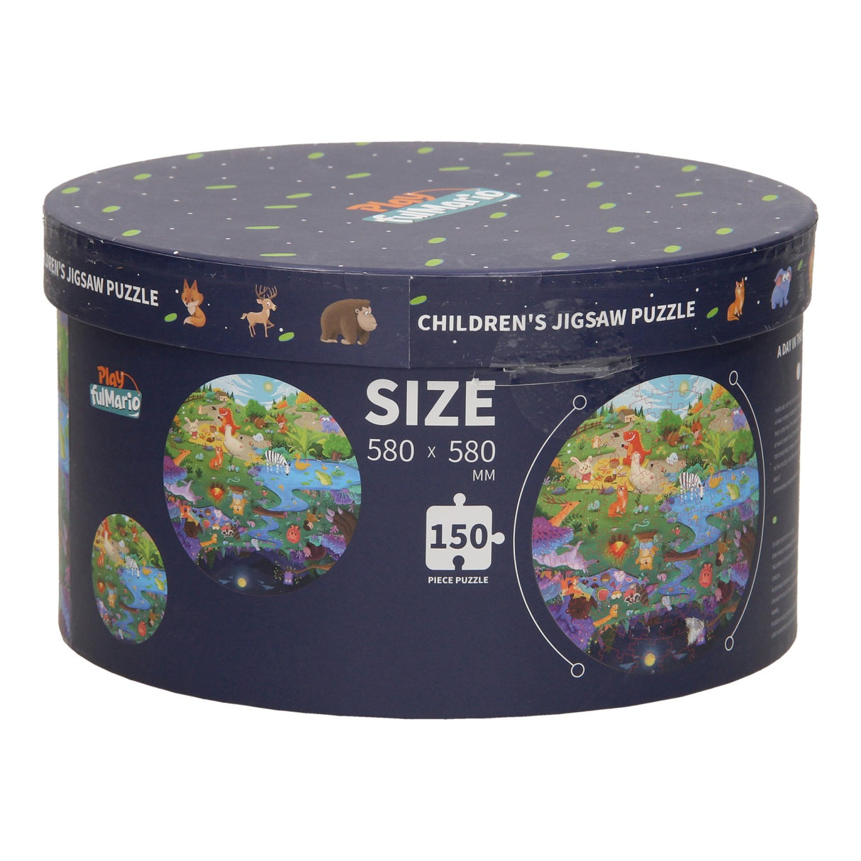 Round Puzzle in Storage Box Day Night, 150st.