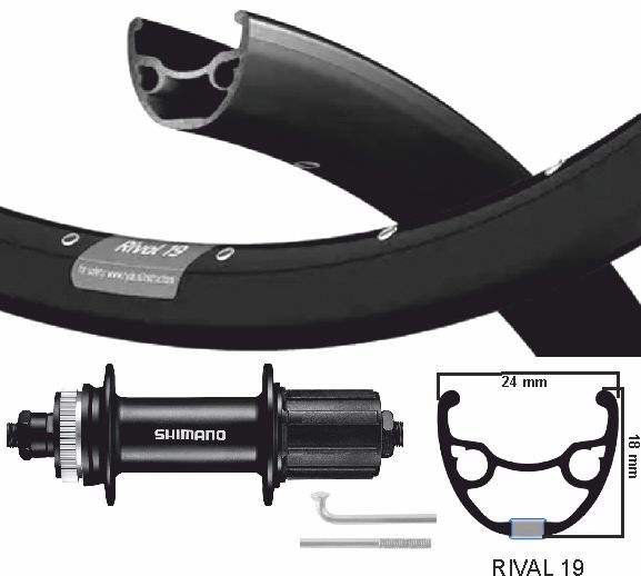 Rueda trasera Kgs 28 29 pulgadas 622 Negro Negro Acero inoxidable Spaak Cass Centerl 8 9 10 Velocidad