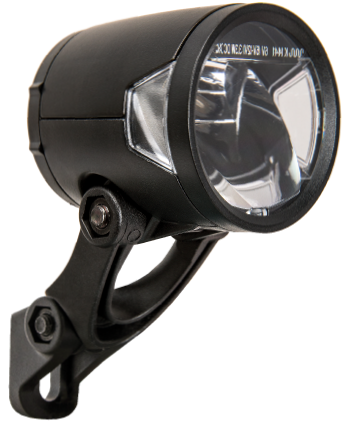 Faros H -Black MR8 Dynamo - On Function - con soporte - 180 Lumen