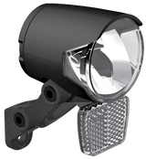 Headlight Horman h -black Mr4 Dynoamo - op der Funktioun - mat Halter - 100 120 Lumen