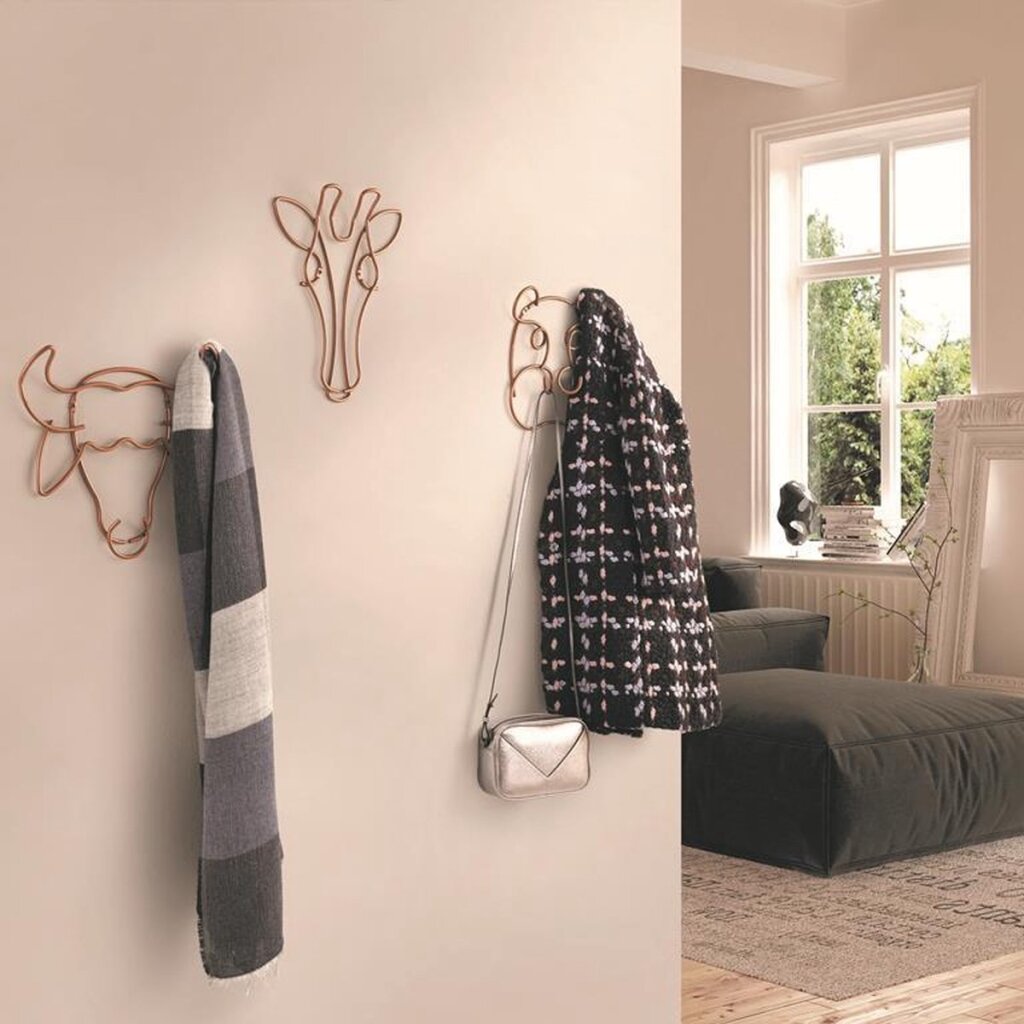 Tomado-Metaltex Tomado Metaltex Coat Rack Safari Buffalo Mehrere Jacken Starke Qualität einschließlich Fixmaterial