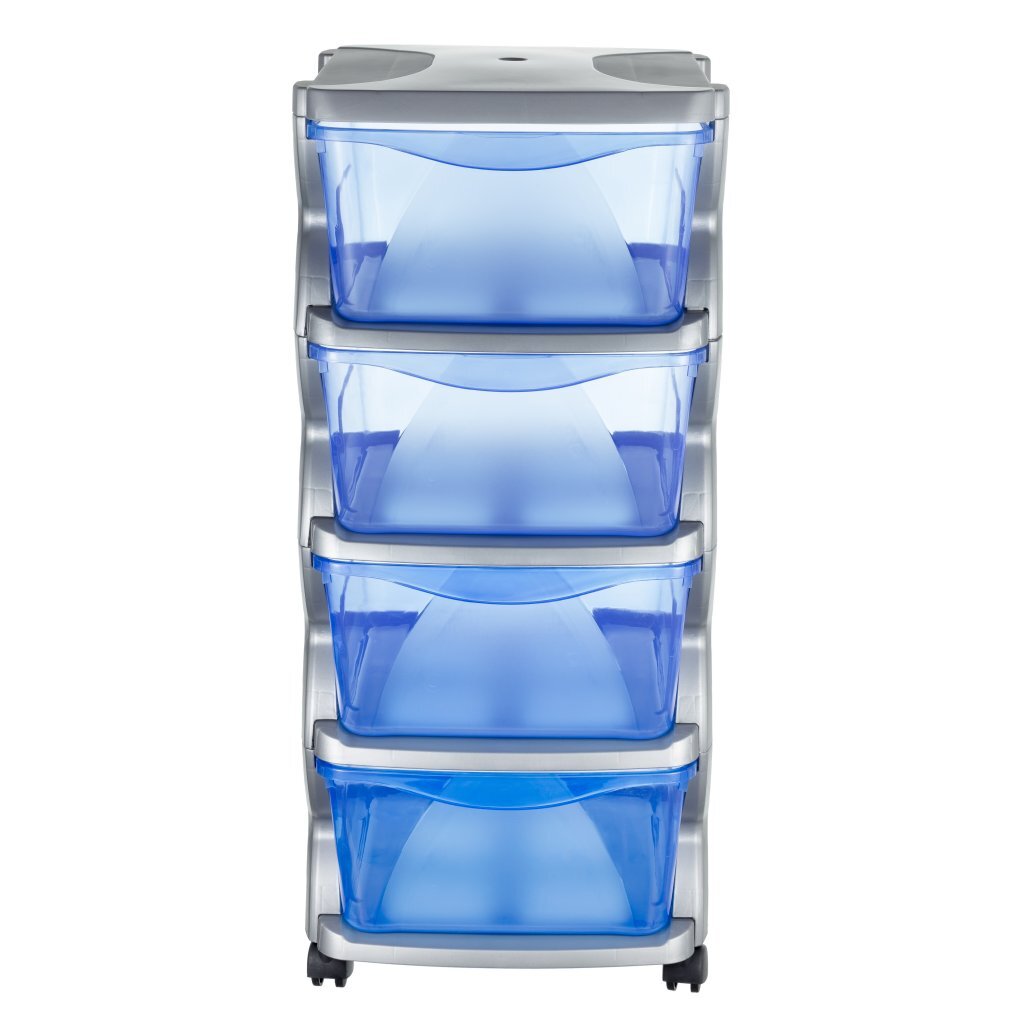 Bama Insieme Road System With Wheels 4 Loads 36x40x80 Cm Silver Blue Transparent