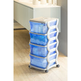 Bama Insieme Road System With Wheels 4 Loads 36x40x80 Cm Silver Blue Transparent