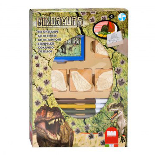 Grundläggande stämpelbox dino + filt -tip pennor
