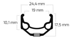 Ryde Velg Zac 19 28 622*19c Aluminium 36 Huller 14g sort uklippet uklippet uklippet