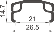 Rodi front wheel 28 622*21 Parallex - Silver