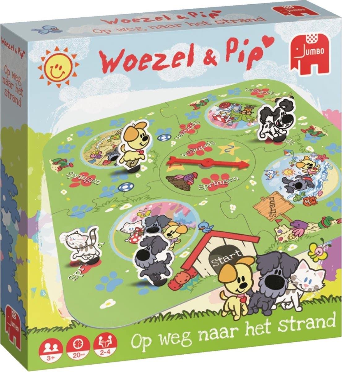 Woezel og Pip på vej til Beach Discovery -spillet