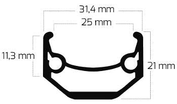 Ryde Velg Andra 40 27,5 650b 584 x 25c Aluminium 36 Huller Disc 14g sort