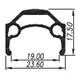 RIM PRIMAX E STR19 28 - 622 x 19C - 36 otvorů - Spaak 14 Francouzský ventil - černý s brzdovou hranou