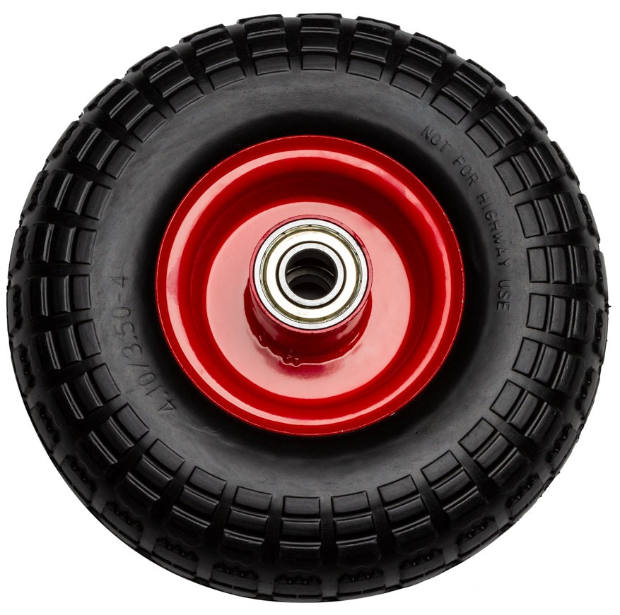 Roue lâche 10 '' Rim en fer en caoutchouc massif pour camion à main